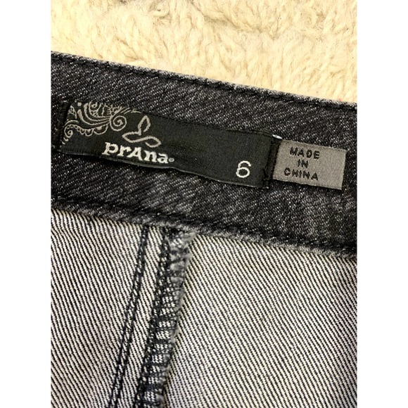 Prana Denim Kara Mini Jean Skirt Pebble Gray 6 S Small - Picture 8 of 9